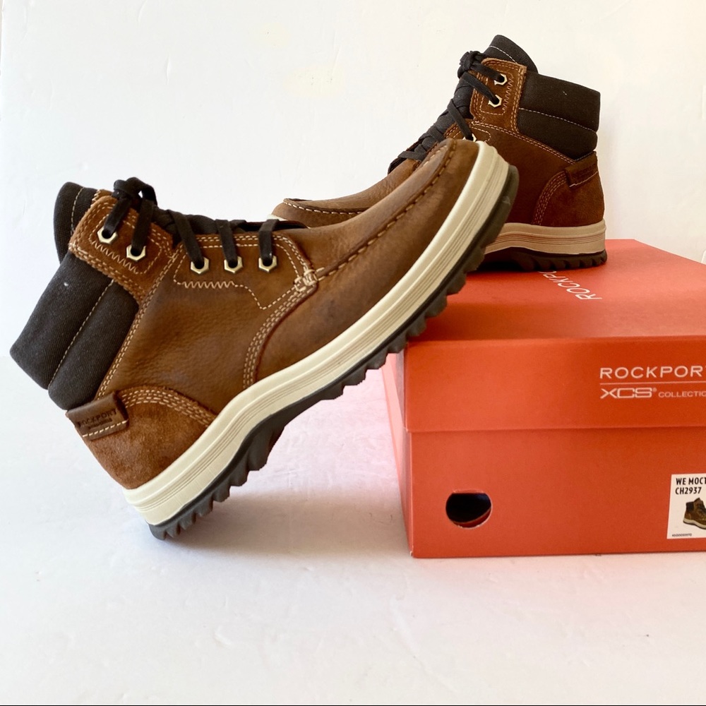 Rockport XCS Brown Leathr MocToe Waterproof Boot